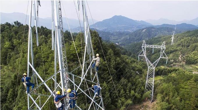 加緊建設(shè)安徽寧國至黃山吳川變電站220千伏輸電線路
