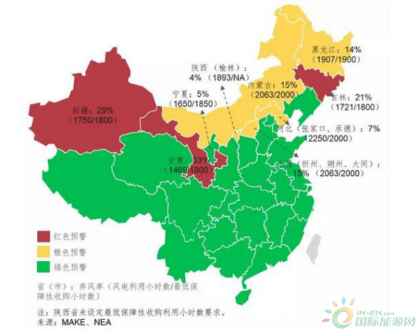中國三省區解禁風電紅色預警 新增風電項目建設或將加快