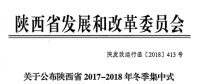 陜西省2017-2018年冬季集中式電采暖用戶直接交易第二次結果