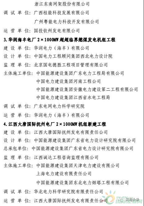 7個風電工程獲獎！2018中國電力優質工程評審結果名單出爐！（附詳細名單）