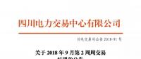 公告 | 四川關(guān)于2018年9月第2周周交易結(jié)果的公告