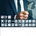 審計署：關于進一步加強減稅降費政策措施落實情況審計監督的意見