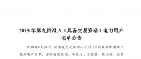 河南新增第九批準入（具備交易資格）340家電力用戶（附名單）
